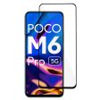 For Xiaomi Redmi 12 5G   Poco M6 Pro 5G Silk Printing Black Edge Screen Protector Full Glue Full Cover Tempered Glass Film Online Sale